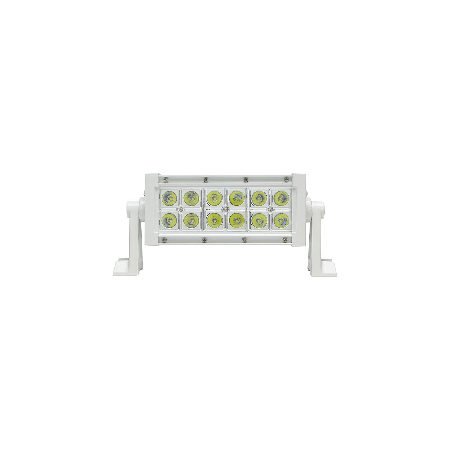 Seachoice UCL23CWSCH 51703 LED Spot/Flood Light Bar, White Housing, 12 LEDs, 7.25", 12/24V