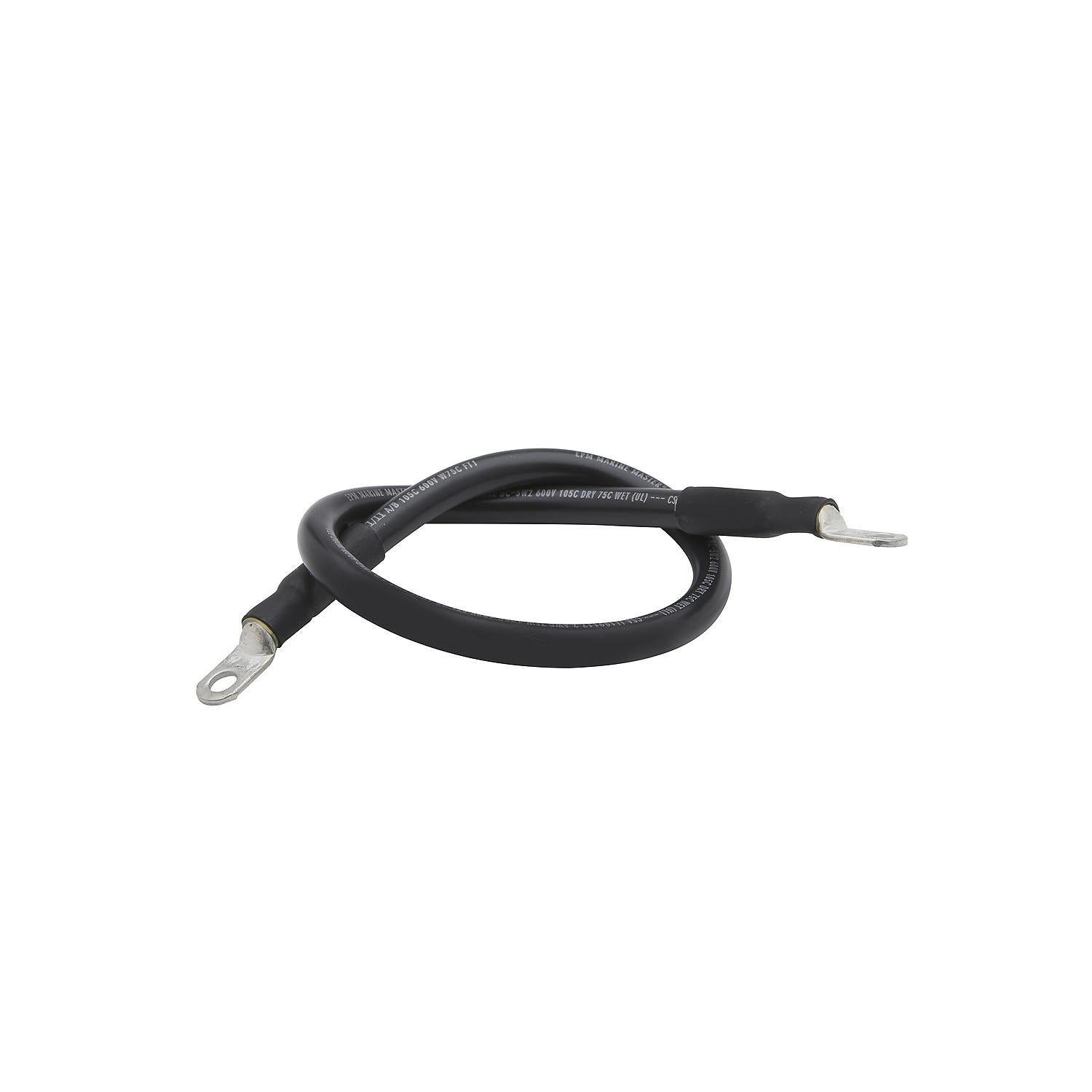 Seachoice 63001 Tinned Copper Battery Assembly, 2 AWG, Black, 2'