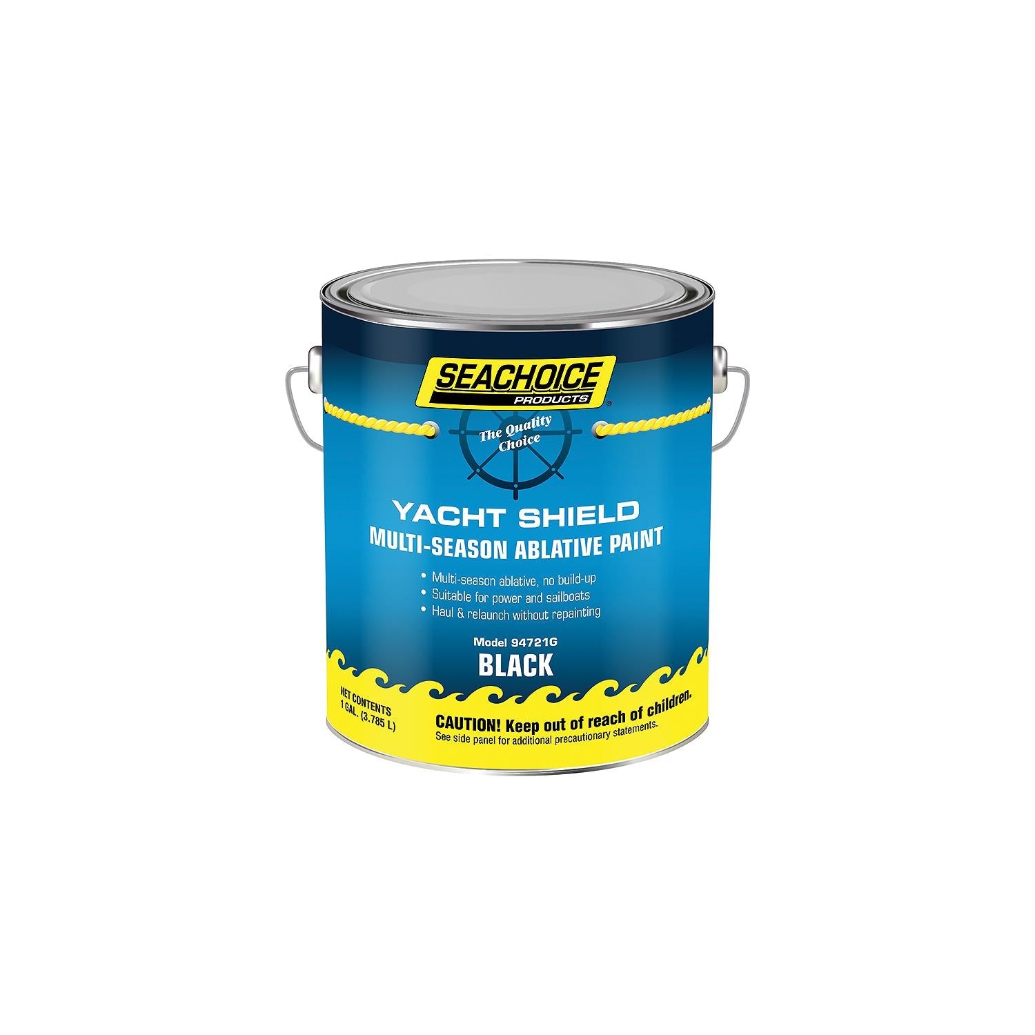 Seachoice YPM179/1 94721G Yacht Shield Multi-Season Antifouling Paint, Black, 1 Gallon
