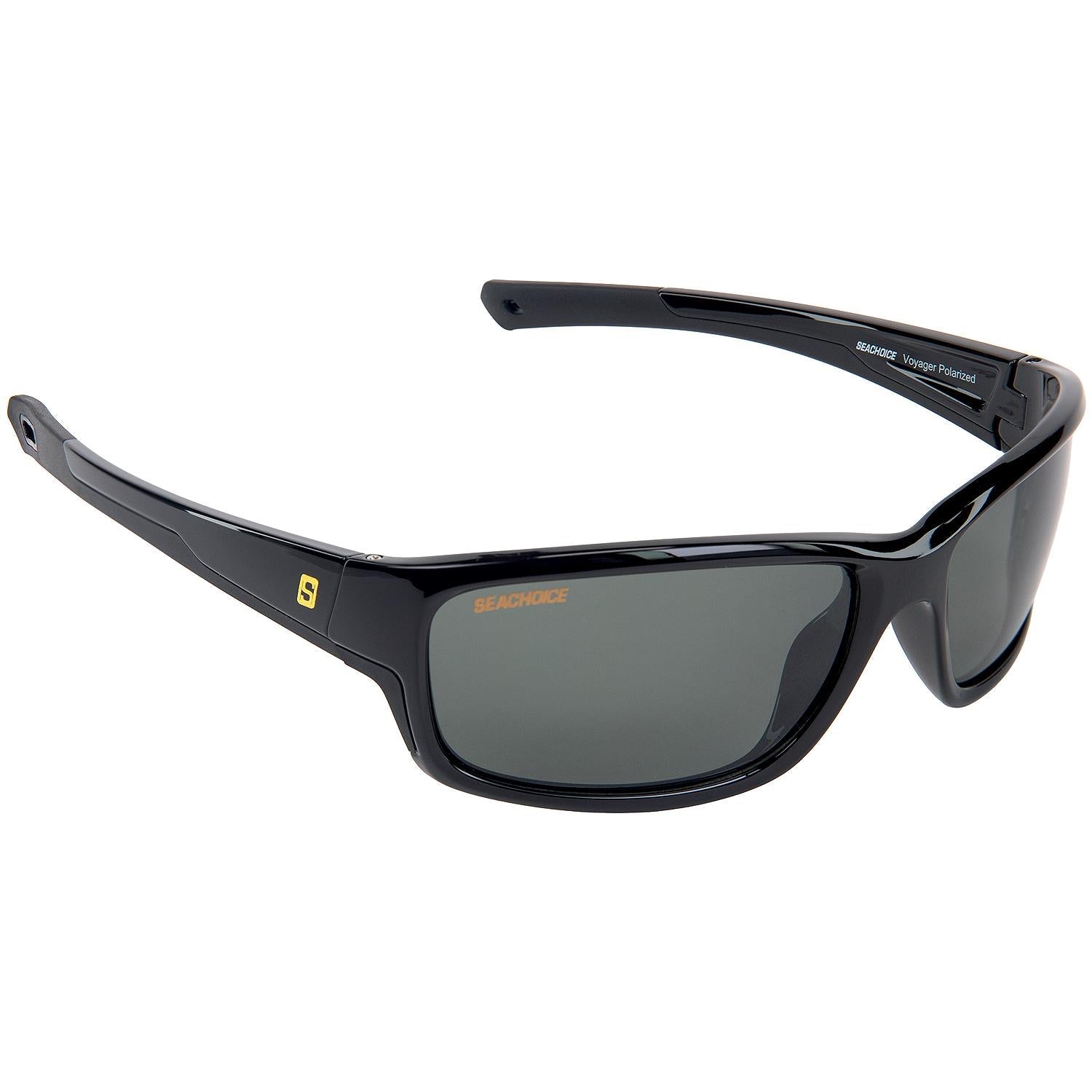 Seachoice YP120683000000 98805 "Voyager" Polarized Sunglasses, Frame: Black, Lens: Grey