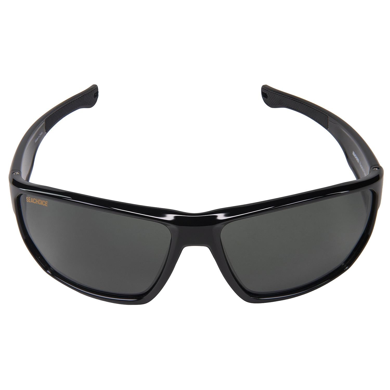 Seachoice YP120481000000 98828 "Rapids" Polarized Sunglasses, Frame: Shiny Black, Lens: Grey