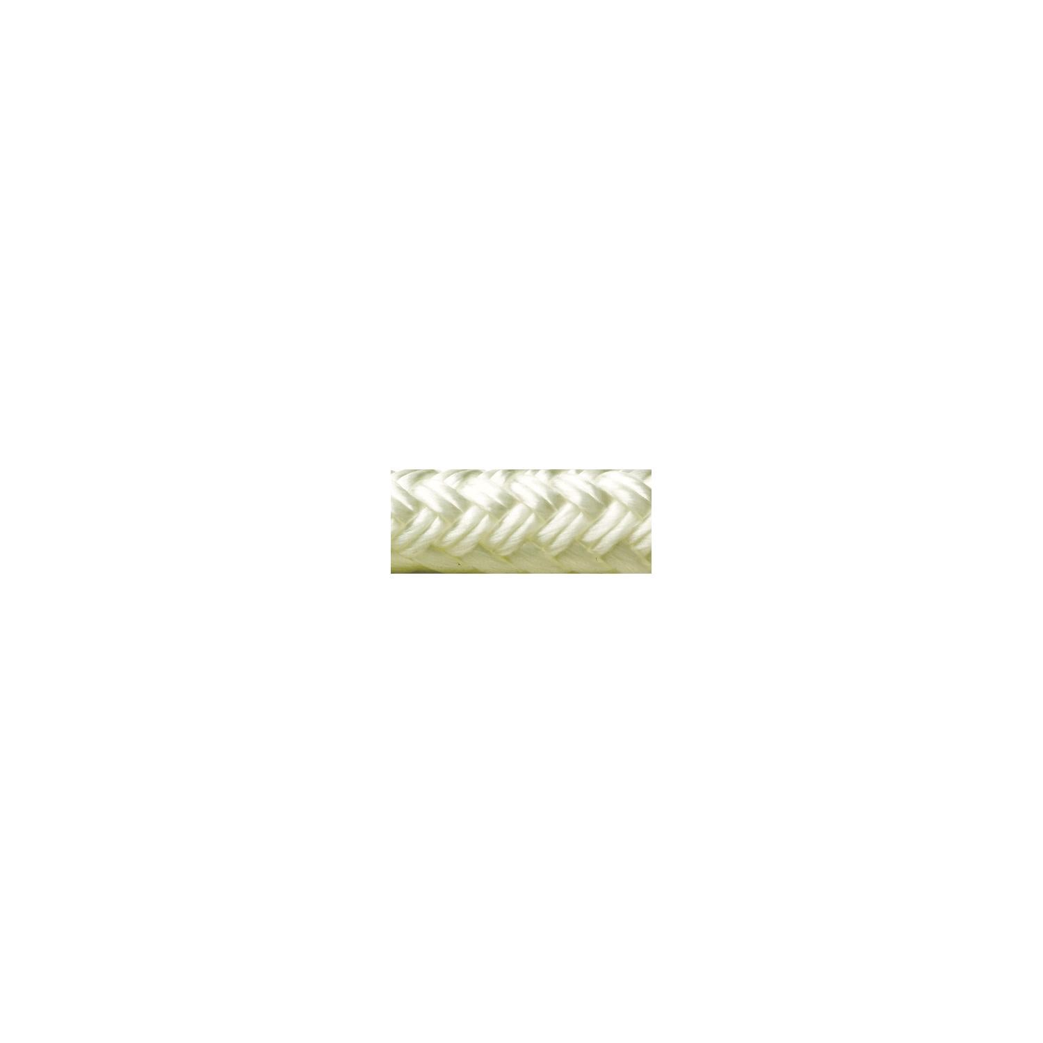 Seachoice Double-Braid Nylon Dock Line w/ Eye Splice, Pre-Shrunk, Heat Stabilized, 3/4 In. X 25 Ft., White