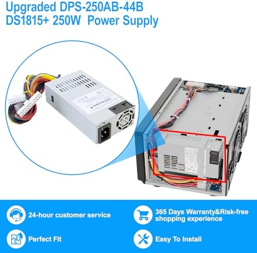 DPS-250AB-44B DS1815+ 250W Power Supply Compatible with Synology DS1815+ DS1812+ DS1513+ DS1512+ DS1010+ RS814 +RS815 DS2015xs DS1511+ DS1813+ DS1515+ QNAP TS531 DPS-250AB-44B Power Supply