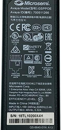 GSPPOE 48V 0.32A POE Injector Supply 700511266 with Power Cord|B0BCZ4WXDK