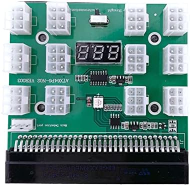 AHGDDA 1 Kit DPS-1200FB A 1200W PSU Power Supply+ Breakout Board + 12pcs 6pin-to-8pin Cables Mining BTC ETH Switching