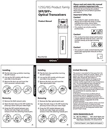 10Gtek 10GBase-SR SFP+ Transceiver, 10G 850nm MMF, up to 300 Meters, Compatible with HPE ProCurve J9150A HPE Aruba J9150D J9150DCM JL748A, Pack of 2|B08BP5KDG7