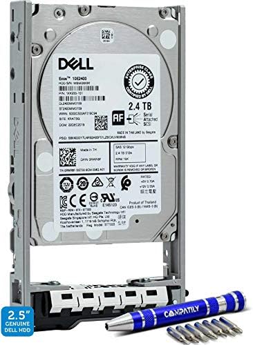 Dell 400-AJPD 1.2TB 10K SAS 12G 2.5” | 0G2G54 ST1200MM0099 Exos 10E2400 | PowerEdge HDD Enterprise Hard Drive in 13G Tray Bundle with Compatily Screwdriver Compatible with 463-7475 89D42 R730 T310