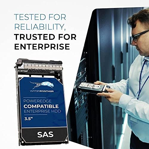Water Panther 18TB 7200 RPM SAS 12Gb/s 3.5-Inch Enterprise Hard Disk Drive in 13G Tray Compatible with Dell PowerEdge Servers R730XD R730 T340 T330 T640 T630 T440 (Renewed