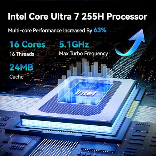 Khadas Mind 2s AI Mini PC - 96 Tops AI Performance, Intel Core Ultra 7 255H|64GB LPDDR5X+2TB SSD|5.55Wh Battery|Only 435g|Thunderbolt 4|8K UHD|Win 11 Home|Micro Desktop Computer for Work and Gaming