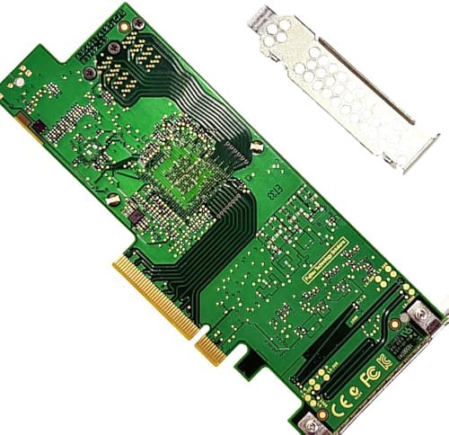 SAS HBA Card Compatible with LSI 9300-8i IT Mode & D3307 PCIe SATA Expansion Card, 8-Port 12Gbps PCIe 3.0, SAS Expander Support, HBA Controller with 2X SFF-8643 to 4X SATA Cables for TrueNAS unRAID