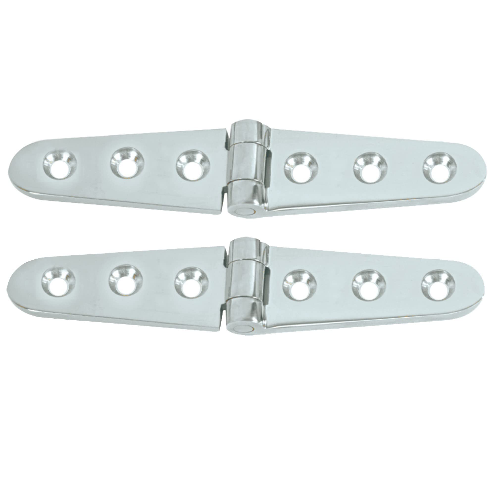 Whitecap S-0605C Strap Hinge CP/Brass 6" x 1-1/8" Pair