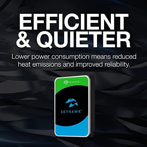 Seagate Skyhawk 8TB Video Internal Hard Drive HDD – 3.5 Inch SATA 6Gb/s 256MB Cache for DVR NVR Security Camera System with Data Rescue Services (ST8000VX010
