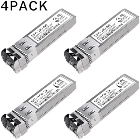 2Pack 10G SFP+ LC Module, 10GBase-SR Multi-Mode Ethernet Transceiver, 850nm MMF up to 400m – Compatible with Cisco, Meraki, Ubiquiti, Mikrotik, Netgear, HPE, TP-Link, Aruba and More|B0D4DK7DLF