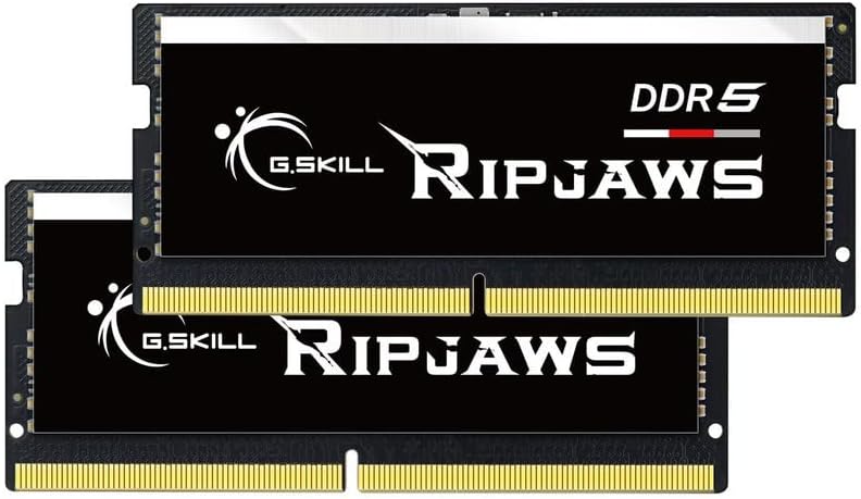 G.SKILL Ripjaws DDR5 SO-DIMM Series DDR5 RAM 16GB (1x16GB 4800MT/s CL34-34-34-76 1.10V Unbuffered Non-ECC Notebook/Laptop Memory SO-DIMM (F5-4800S3434A16GA1-RS