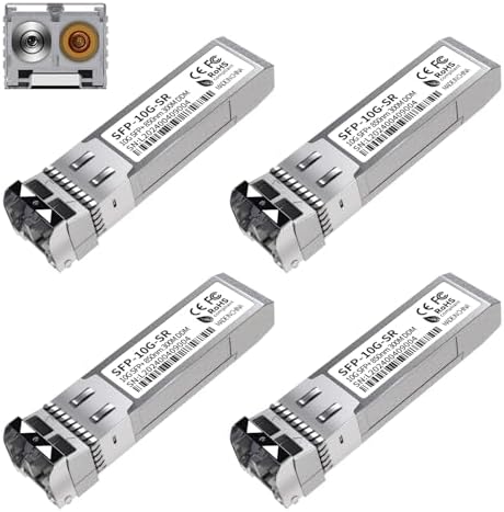 2Pack 10G SFP+ LC Module, 10GBase-SR Multi-Mode Ethernet Transceiver, 850nm MMF up to 400m – Compatible with Cisco, Meraki, Ubiquiti, Mikrotik, Netgear, HPE, TP-Link, Aruba and More|B0D4DK7DLF