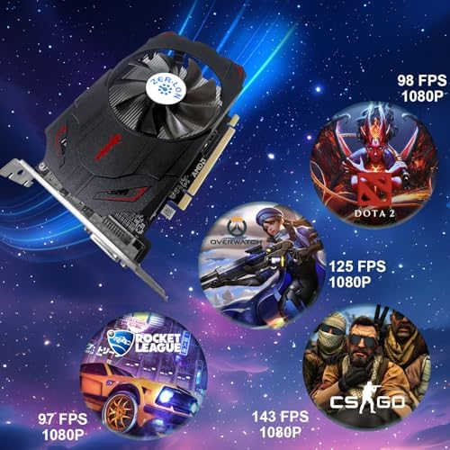 Radeon RX 550 4GB Graphics Card, GDDR5 128 Bit PCIE 3.0 Computer Gaming Gpu, 1183MHz Video Card with HDMI/DP/DVI Ports Support 4K|B0DZSFX1WP