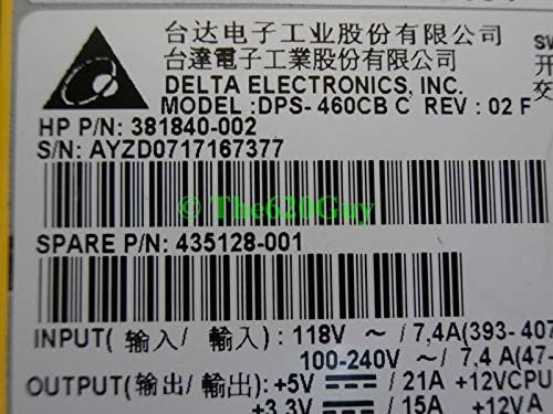 HP XW4400 460W 460 Watt Power Supply 435128-001 381840-002 Delta DPS-460CB C (Renewed