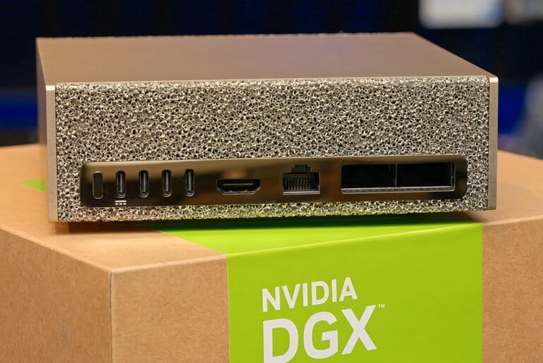 NVIDIA DGX Spark Desktop AI Computer - ARM Cortex X925-128 GB - 4 TB PCI Express NVMe 5.0 x4 SSD - Desktop - NVIDIA GB10 Grace Blackwell Chip - DGX OS - NVIDIA Blackwell Architecture - Wi-Fi 7 (IEEE|B0FWJ16CCH