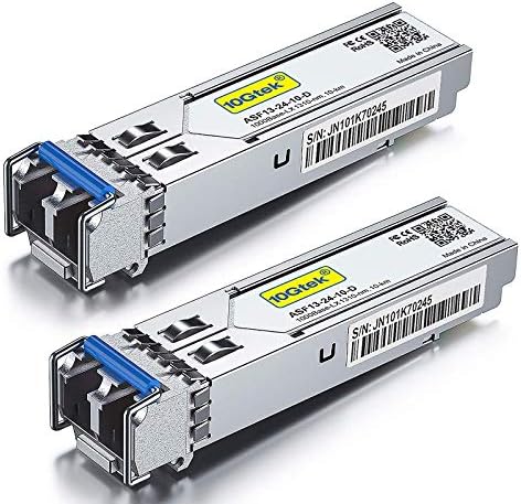 10Gtek 1000BASE-SX Gigabit SFP LC Multi-Mode Transceiver, Mini-GBIC Module for Cisco GLC-SX-MMD/GLC-SX-MM/SFP-GE-S, Ubiquiti UniFi UF-MM-1G, Meraki, Fortinet, TP-Link, 850nm, DDM, 550m, Pack of 2|B077SVS65C