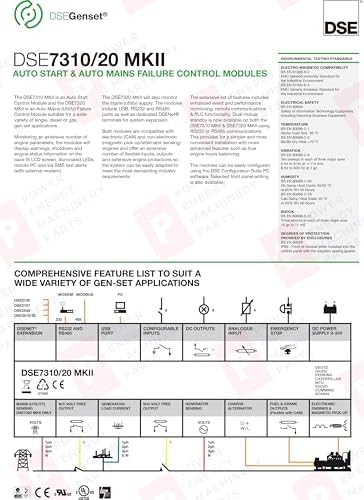 Original Deep Sea DSE7310 MKII Genuine Generator Controller Auto Start Control Module
