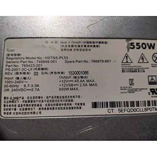 for Power Supply for DL120 DL60Gen9 HSTNS-PL53 748949-001 766879-001 730941-B21 550w Work Good