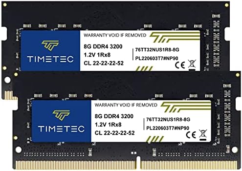 Timetec Premium 32GB KIT(2x16GB) DDR4 3200MHz (or 2933MHz or 2666MHz) PC4-25600 Non-ECC Unbuffered 1.2V CL22 2Rx8 Dual Rank 260 Pin SODIMM Laptop Notebook PC Computer Memory RAM Upgrade|B0FYP6H9T8