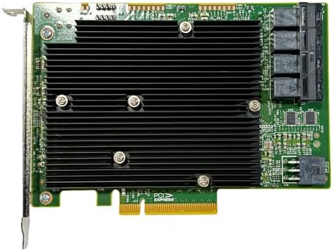 SAS HBA Card Compatible with LSI 9300-16i IT Mode PCIe SATA Expansion Card, 16-Port 12Gbs PCIe 3.0 x8, SAS Expander Support, HBA Controller 4X SFF-8643 Internal, for ZFS TrueNAS unRAID NAS