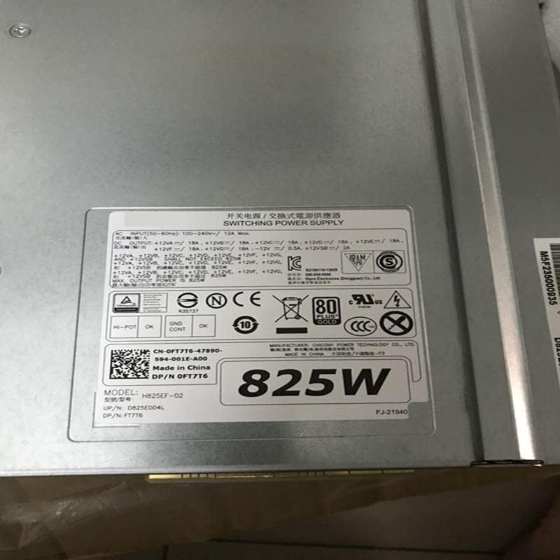 PSU for T5810 T7810 T7910 825W Switching Power Supply H825EF-02 D825EF-02 C2TXD W1FJK 0FT7T DR5JD CVMY8