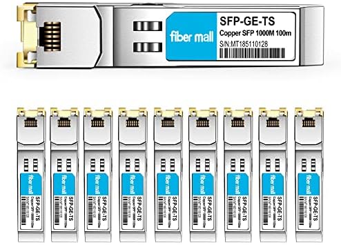 SFP to RJ45 for Dell Force10 GP-SFP2-1T Dell SFP-1G-T 310-7225 407-BBOS 1000BASE-T Mini GBIC SFP Copper RJ-45 100m Transceiver Module|B0899P9J5L