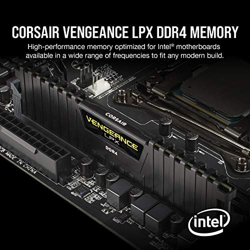 CORSAIR Vengeance LPX DDR4 RAM 32GB (2x16GB 3200MHz CL16-20-20-38 1.35V Intel AMD Desktop Computer Memory - Black (CMK32GX4M2E3200C16