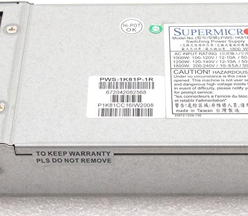 Supermicro Computer PWS-1K81P-1R Power Supply|B00A4SCFLA