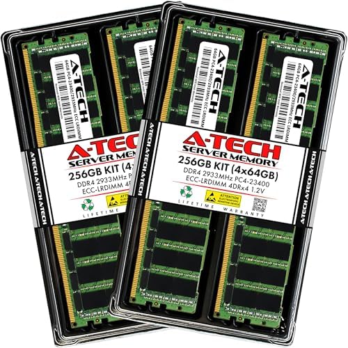 A-Tech 64GB Kit (2x32GB) DDR4 2400MHz PC4-19200 ECC LRDIMM 4Rx4 Quad Rank 1.2V Load Reduced DIMM 288-Pin Server RAM Memory Upgrade Modules (A-Tech Enterprise Series)|B0BPN3X471