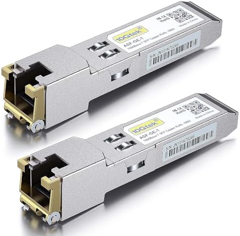 10Gtek 1000BASE-SX Gigabit SFP LC Multi-Mode Transceiver, Mini-GBIC Module for Cisco GLC-SX-MMD/GLC-SX-MM/SFP-GE-S, Ubiquiti UniFi UF-MM-1G, Meraki, Fortinet, TP-Link, 850nm, DDM, 550m, Pack of 2|B077SVS65C