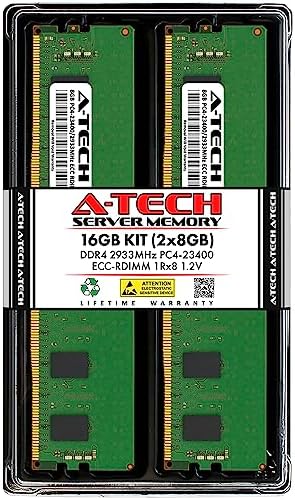 A-Tech 32GB Kit (2x16GB) DDR4 3200MHz PC4-25600 ECC RDIMM 2Rx8 Dual Rank 1.2V ECC Registered DIMM 288-Pin Server & Workstation RAM Memory Upgrade Modules (A-Tech Enterprise Series)|B0BPN6TWVB