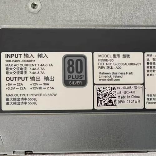 096R8Y 02G4WR For R520 T420 550W Power Supply 96R8Y CN-096R8Y 2G4WR CN-02G4WR DH550E-S1 DPS-550PB F550E-S0