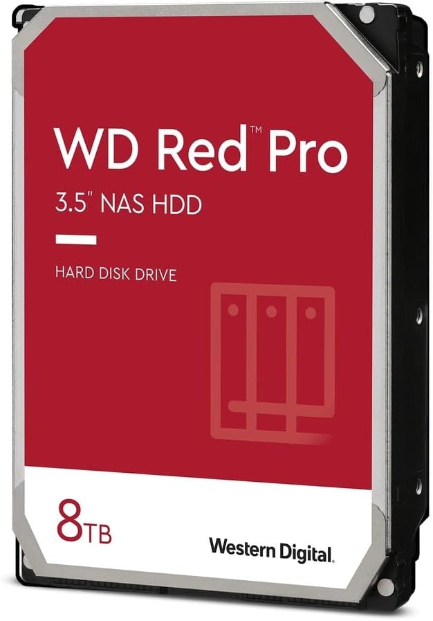 Western Digital 20TB WD Red Pro NAS Internal Hard Drive HDD - 7200 RPM, SATA 6 Gb/s, CMR, 512 MB Cache, 3.5" - WD201KFGX|B09TBF6GHJ