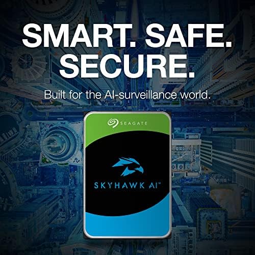Seagate Skyhawk AI 16TB Video Internal Hard Drive HDD – 3.5 Inch SATA 6Gb/s 512MB Cache for DVR NVR Security Camera System with Drive Health Management and in-House Rescue Services (ST16000VE004