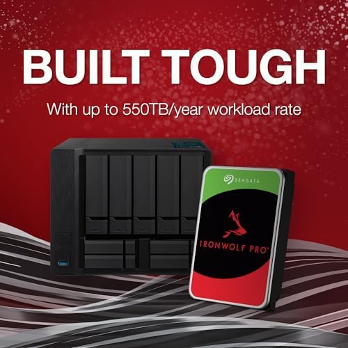 Seagate IronWolf Pro, 16 TB, Enterprise NAS Internal HDD –CMR 3.5 Inch, SATA 6 Gb/s, 7,200 RPM, 256 MB Cache for RAID Network Attached Storage (ST16000NT001)|B0B94PNF7P