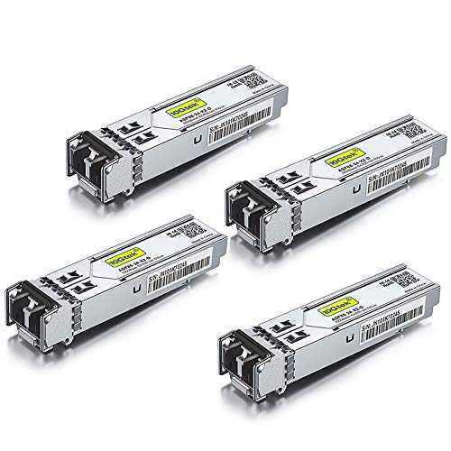 10GTEK 1.25G SFP-T, 1000BASE-T Copper SFP, SFP to RJ45 SFP Module Transceiver for Cisco SFP-GE-T, Meraki, Fortinet, Ubiquiti UniFi UF-RJ45-1G, D-Link, Supermicro, Netgear, TP-Link and More|B00U77IJ2M