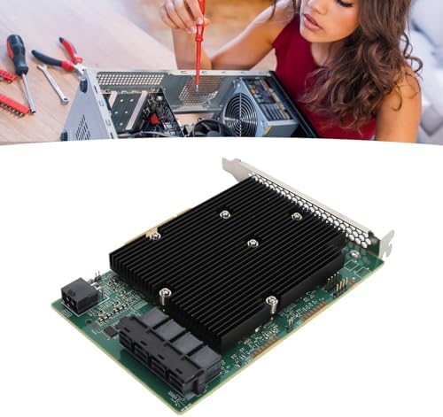 LSI SAS 9300 16I HBA Card, 12Gbps HBA RAID Controller Card with 16 SATA SAS Ports, for for Linux for VMware for Freebsd