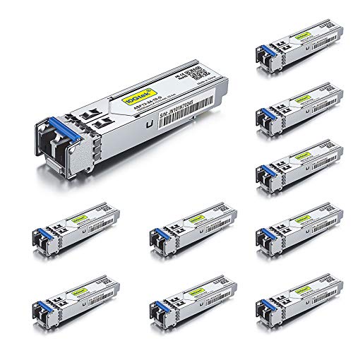 10GTEK 1.25G SFP-T, 1000BASE-T Copper SFP, SFP to RJ45 SFP Module Transceiver for Cisco SFP-GE-T, Meraki, Fortinet, Ubiquiti UniFi UF-RJ45-1G, D-Link, Supermicro, Netgear, TP-Link and More|B00U77IJ2M