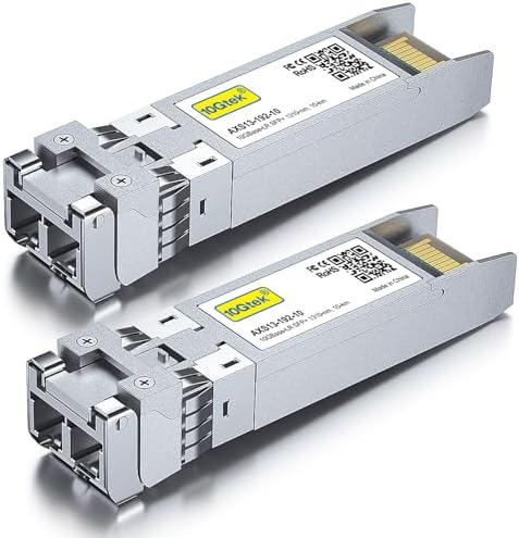 10Gtek 1000BASE-SX Gigabit SFP LC Multi-Mode Transceiver, Mini-GBIC Module for Cisco GLC-SX-MMD/GLC-SX-MM/SFP-GE-S, Ubiquiti UniFi UF-MM-1G, Meraki, Fortinet, TP-Link, 850nm, DDM, 550m, Pack of 2|B077SVS65C