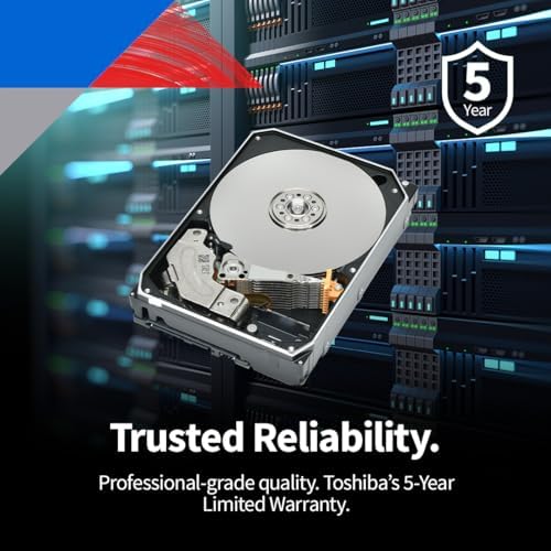 Toshiba N300 16TB NAS 3.5-Inch Internal Hard Drive - CMR SATA 6 GB/s 7200 RPM 512 MB Cache - HDWG51GXZSTA|B0CYR2ZZCX