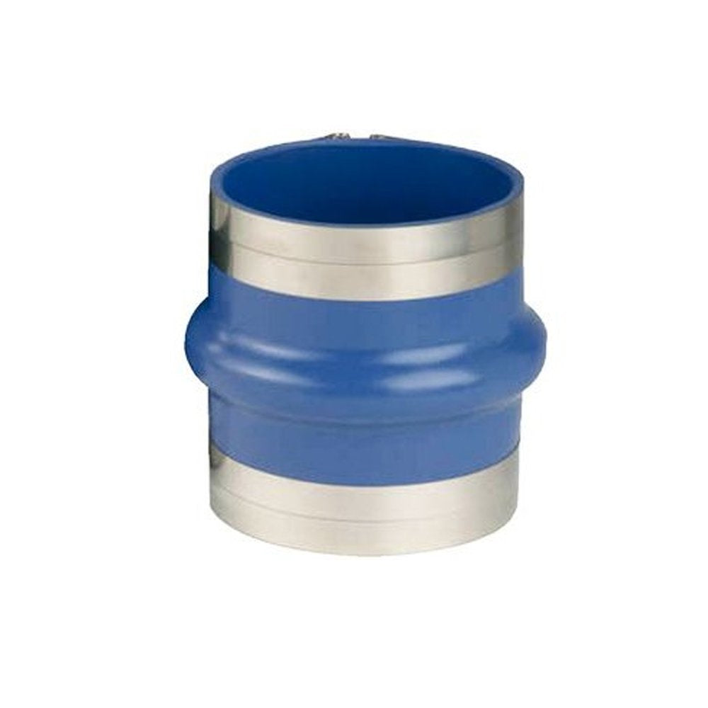 Trident Marine 270V5000-S/S Trident Blue Silicone "VHT" Single Hump Hose, w/T-Bolt Clamps, 5"