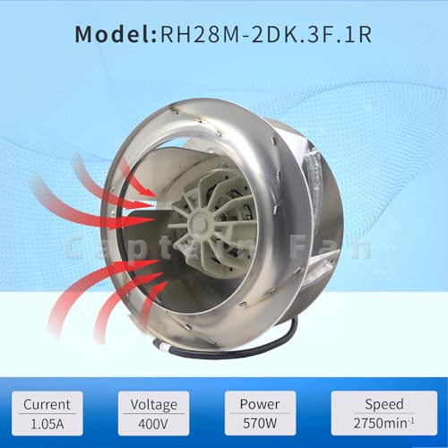 RH28M-2DK.3F.1R Ziehl-abegg Fan 400/460V 0.53/0.86KW 0.95/1.25A Centrifugal Fan for Inverter|B09P32RJ67