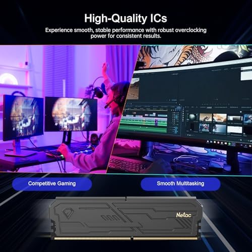 DDR4 DRAM 32GB Kit (2x16GB 3200MHz XMP 2.0 Dual Channel RAM CL16 (PC4-25600 1.35V 288-Pin Upgraded Aluminum Heat Sink Ideal for Gaming Computer Upgrade - Shadow III Series Black