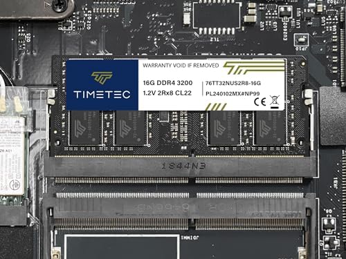 Timetec 16GB DDR4 3200MHz (or 2933MHz or 2666MHz) PC4-25600 Non-ECC Unbuffered 1.2V CL22 2Rx8 Dual Rank 260 Pin SODIMM Laptop Notebook PC Computer Memory RAM Module Upgrade|B098TXZY34