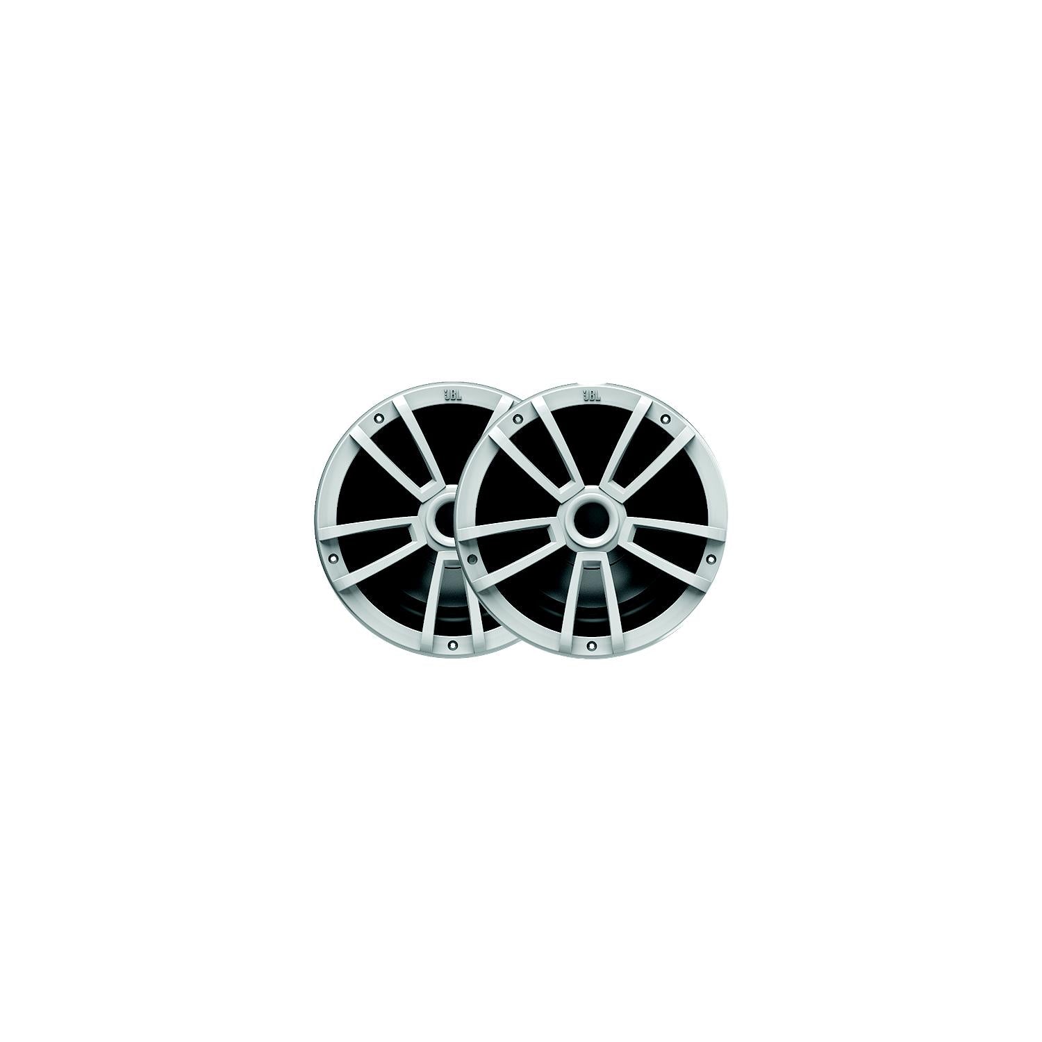 Garmin Clarion Marine CMS 651 CWB 6.5 Inch Coaxial Boat Speakers White and Black Classic Grille