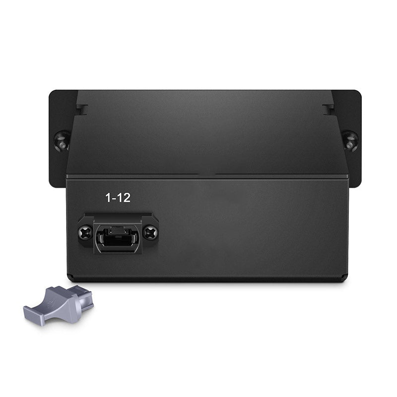 FHD MTP®-12 Cassette, 12 Fibers OM4 Multimode, MTP® to 6x LC Duplex (Aqua), 0.35dB max