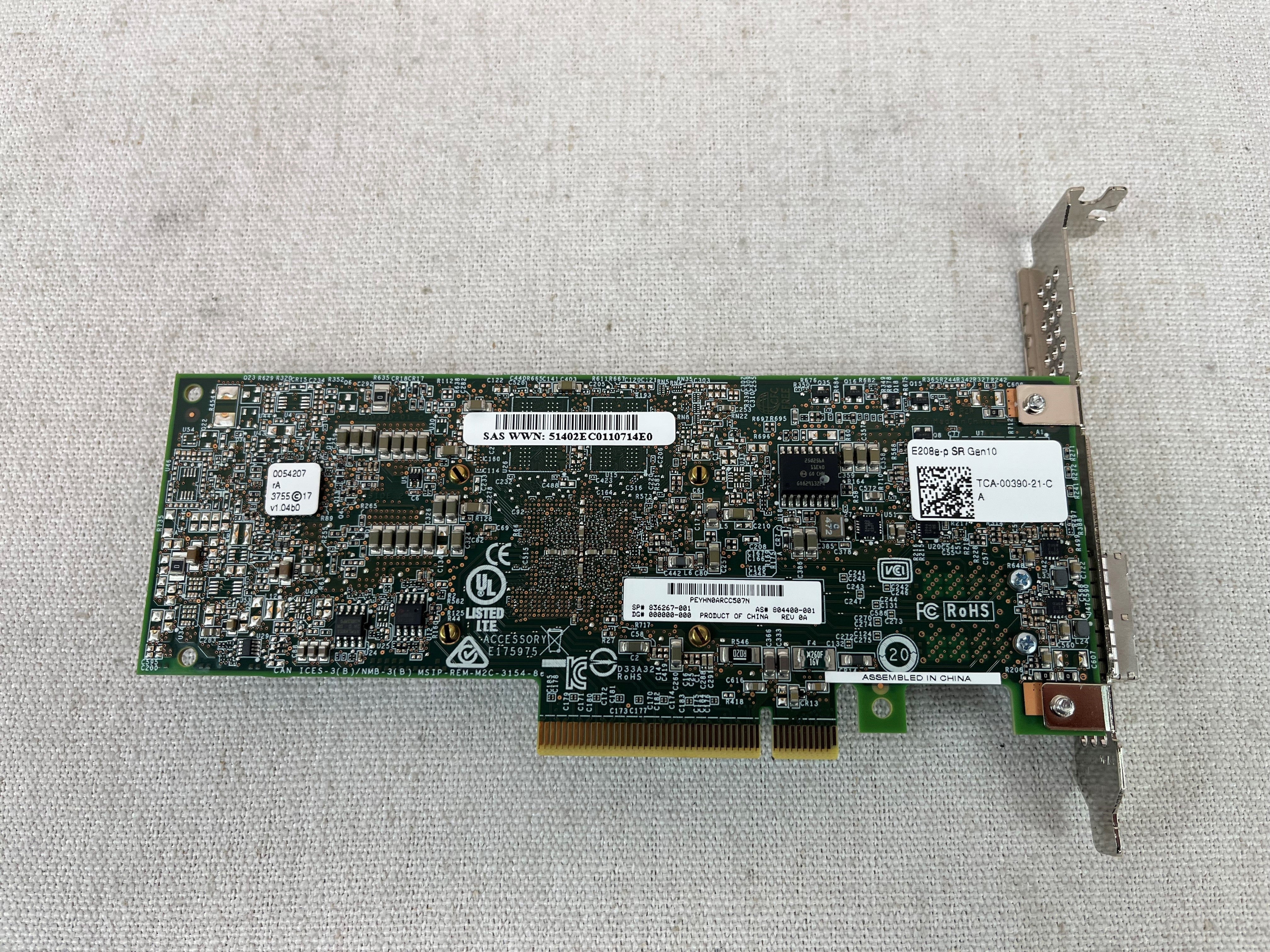 HPE 836267-001 804398-B21 E208e-p SR Gen10 Dual Port 12Gb/s SAS Storage Ctrl